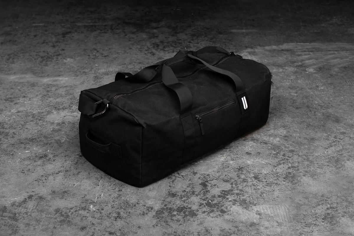 Nobull Xl Waxed Canvas Traditional Men\'s Duffle Black | Australia (RE9235)